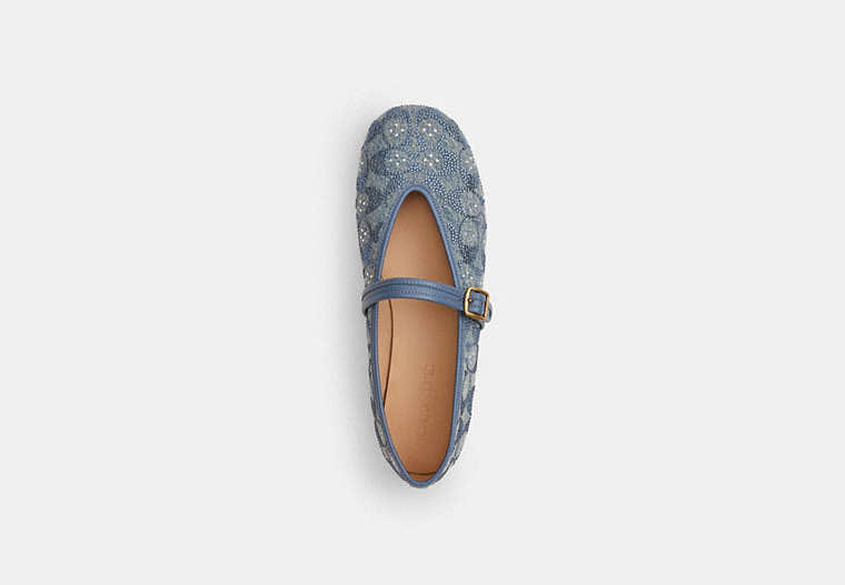 Mary Jane In Crystal Signature Denim