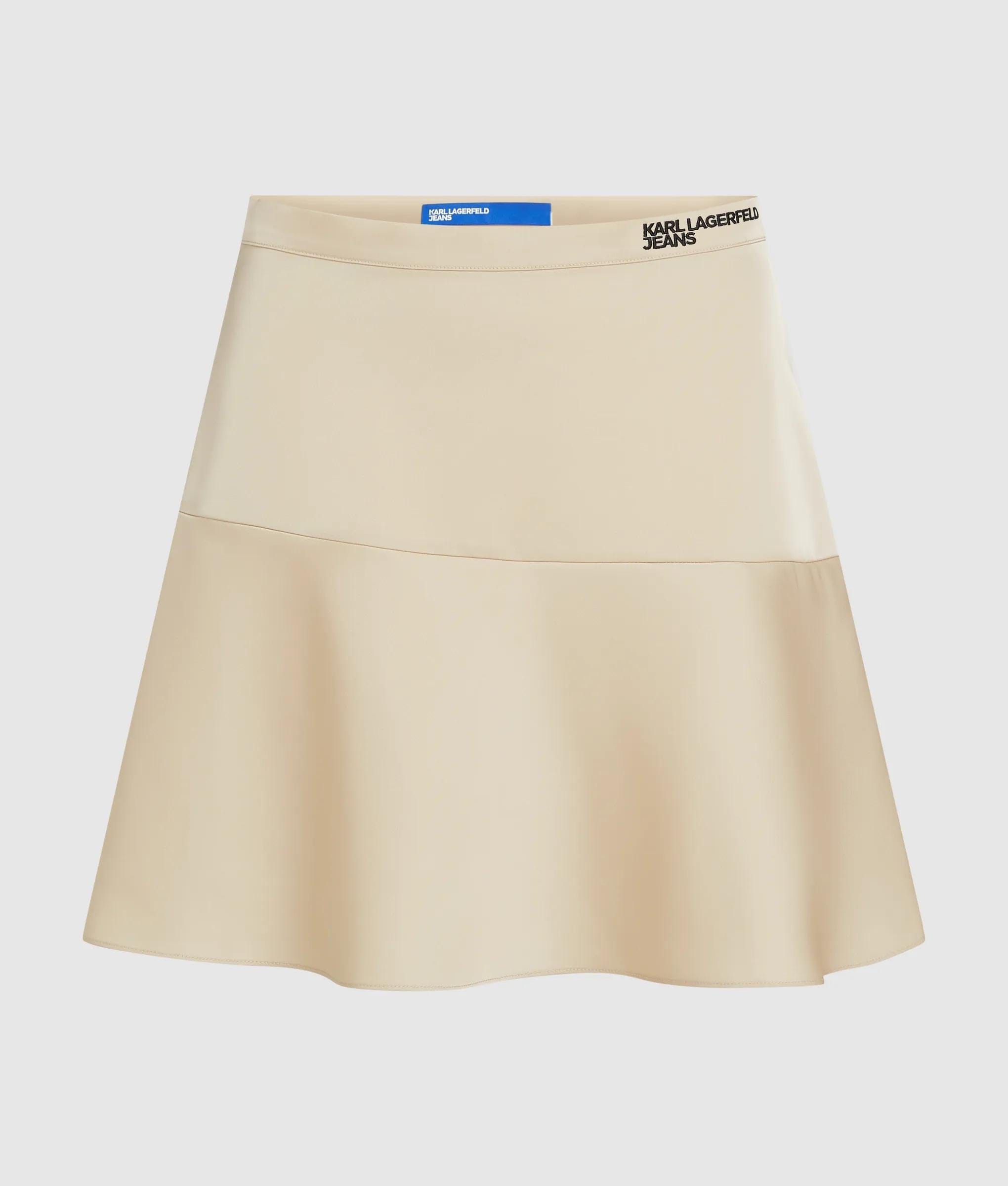 Satin mini skirt