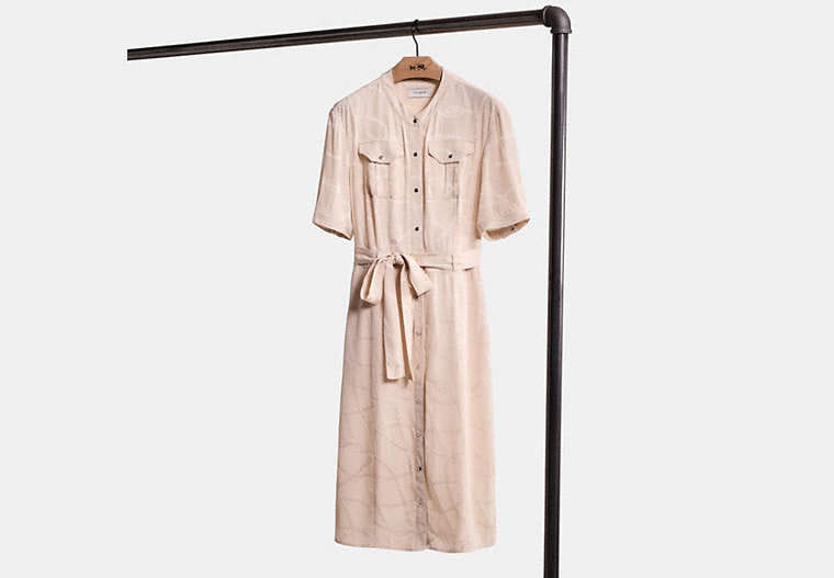 Restored Jacquard Snap Front Dress