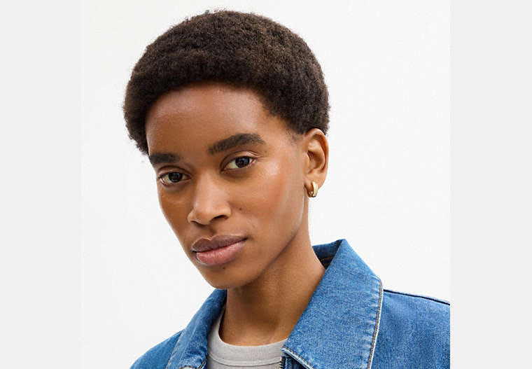 Pavé C Huggie Earrings