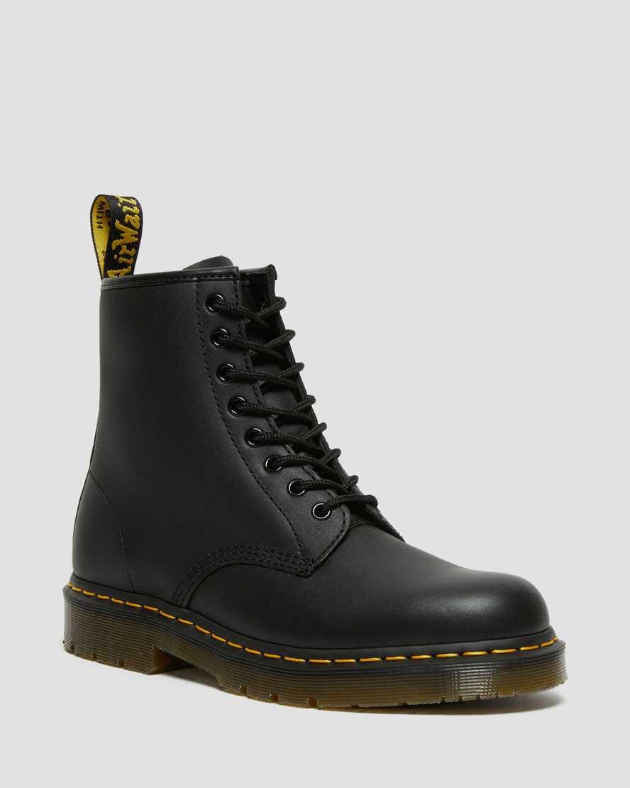 1460 Slip Resistant Leather Lace Up Boots — Black