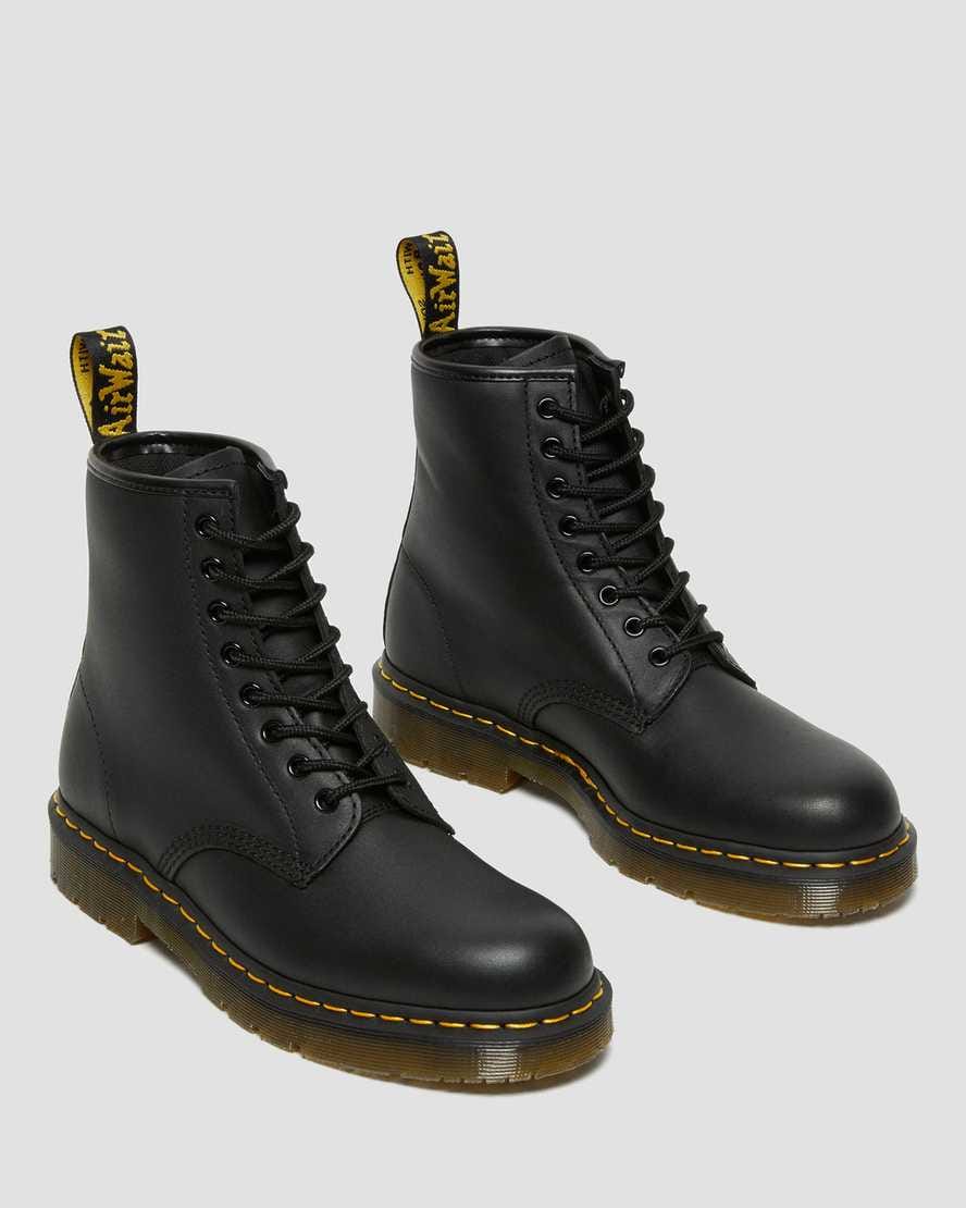 1460 Slip Resistant Leather Lace Up Boots — Black