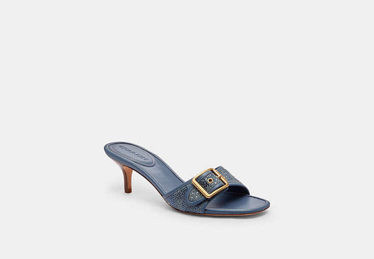 Margot Sandal In Crystal Signature Denim