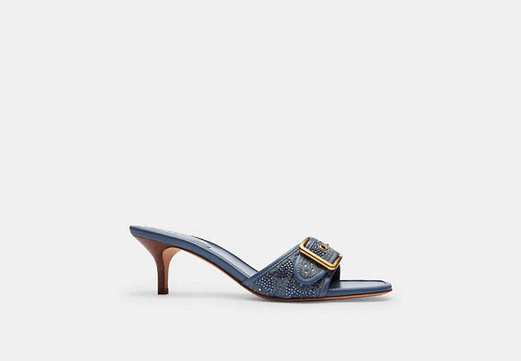 Margot Sandal In Crystal Signature Denim