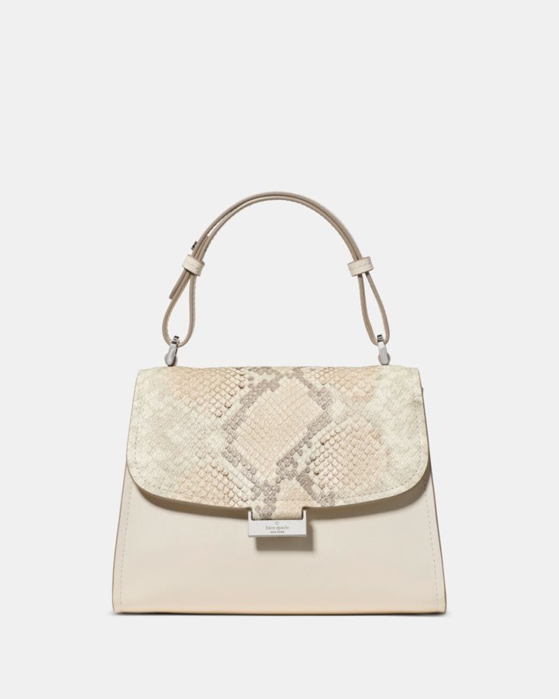 Riley Snake Embossed Small Top Handle Bag
