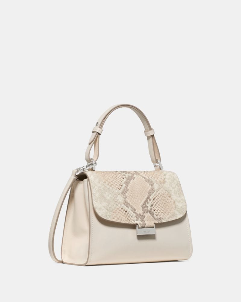 Riley Snake Embossed Small Top Handle Bag