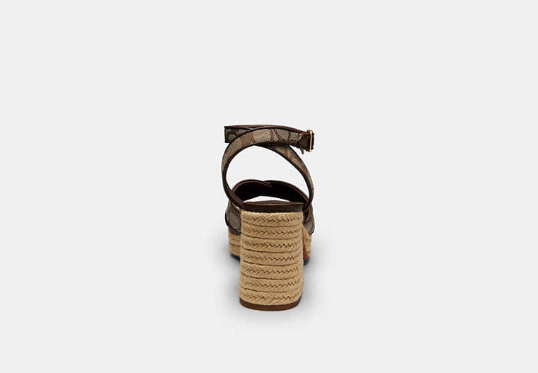 Block Heel Sandal In Signature Jacquard