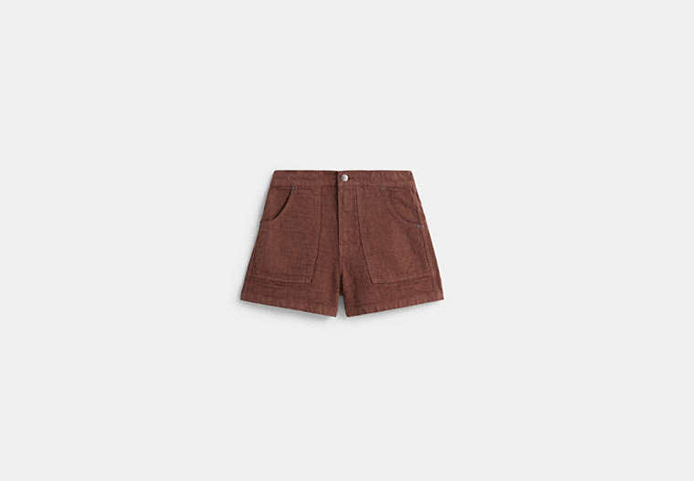 Restored Signature Jacquard Denim Shorts
