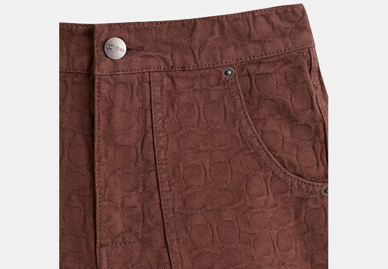 Restored Signature Jacquard Denim Shorts