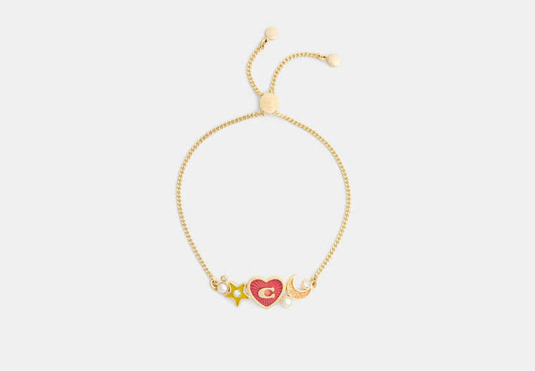 Celestial Stars And Hearts Slider Bracelet