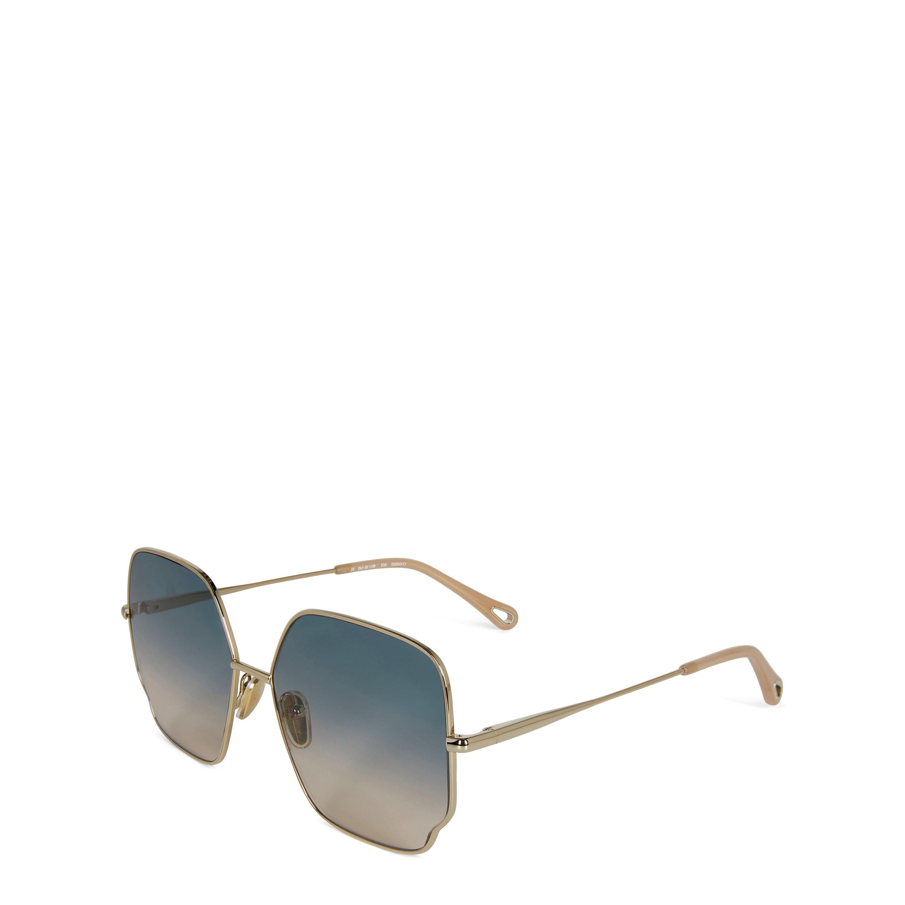 Hexagonal Green Lens Full Rim Retro Sunglasses