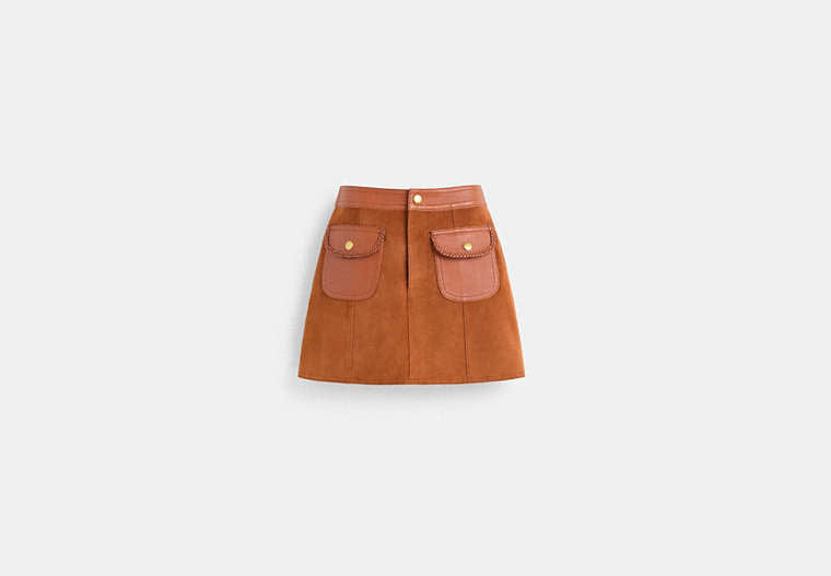 Restored Braided Suede Mini Skirt
