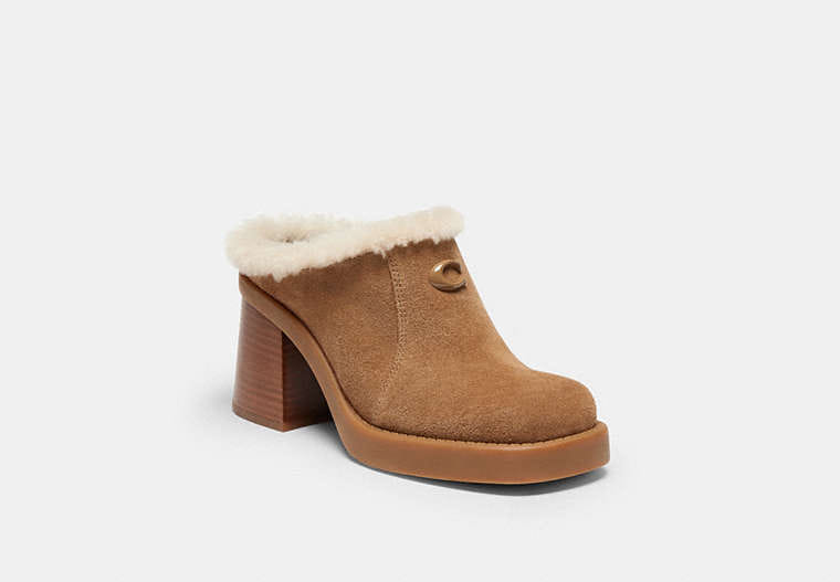 Sculpted C Heeled Mule