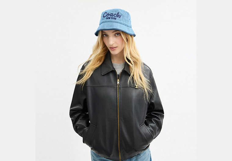 Coach 1941 Embroidered Denim Bucket Hat