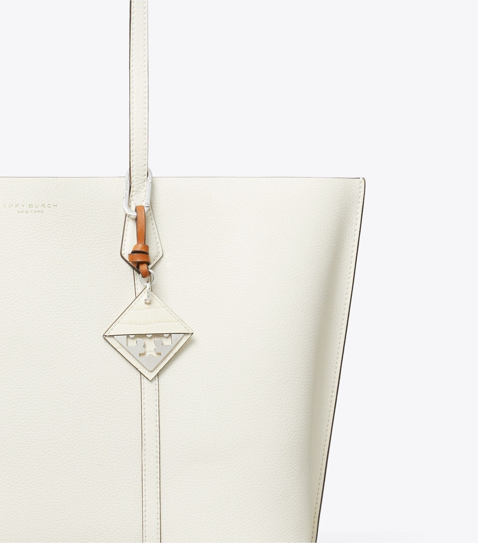 Hidden Logo Croc-Embossed Key Charm