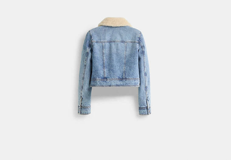 Restored Shearling Collar Denim Jacket
