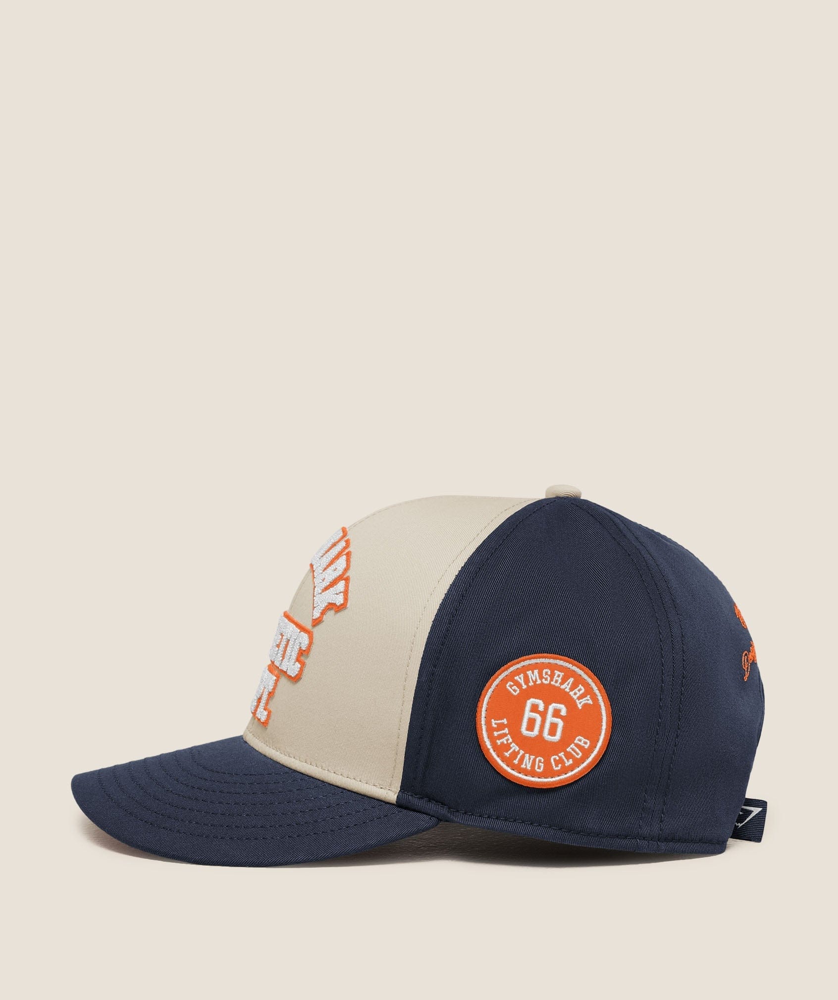 Gymshark 6 Panel Collegiate Trucker Tinted White