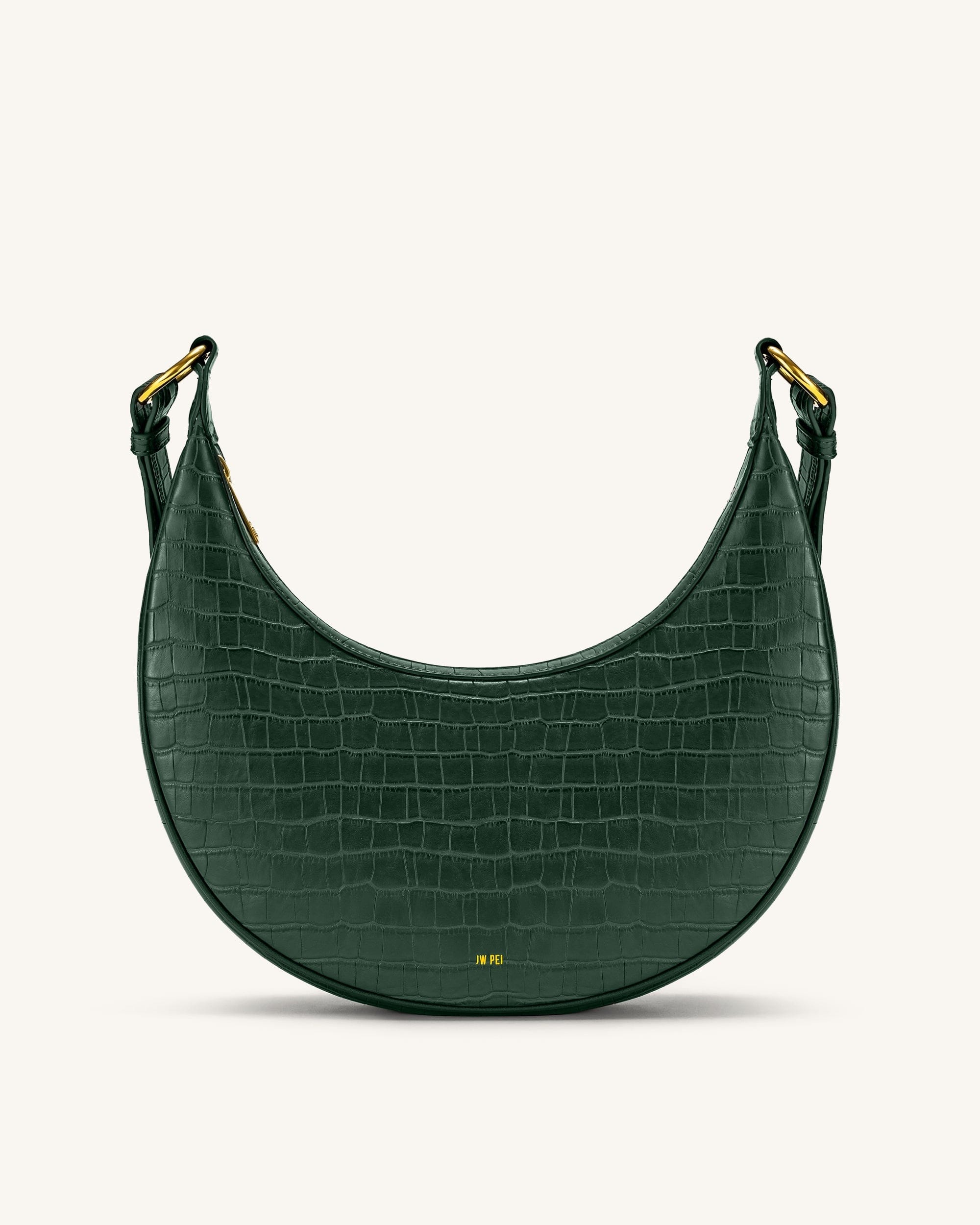 Jw Pei Carly Saddle Bag Dark Green Croc