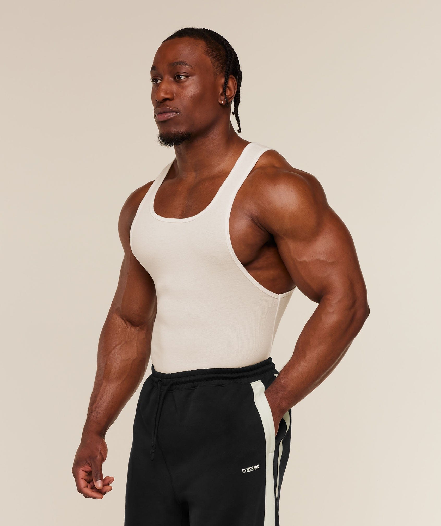 Gymshark Gymshark X Cbum Ribbed Tank Soft White