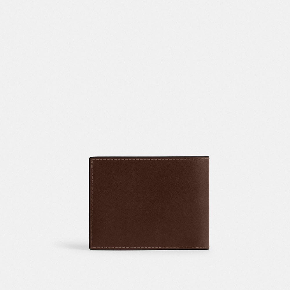 Coach Slim Billfold Wallet Maple