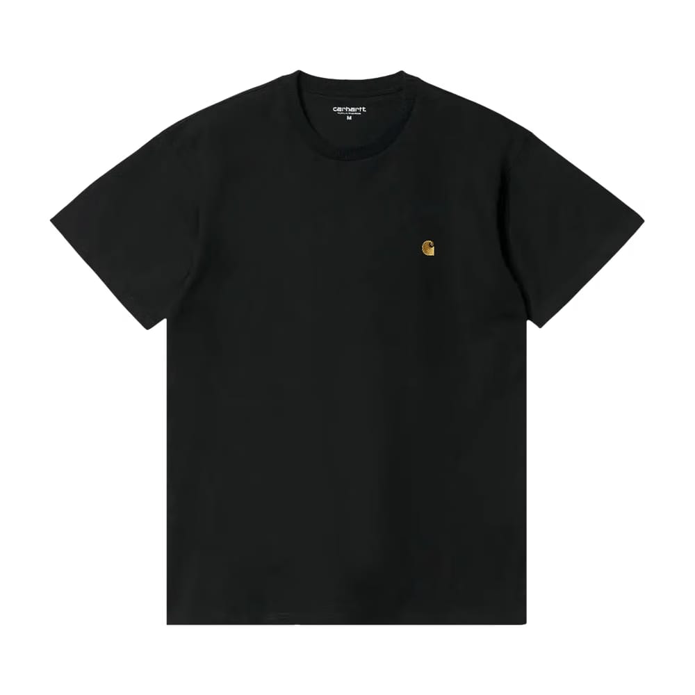 Carhartt WIP Shorts-Sleeve Chase T-Shirt Black/Gold