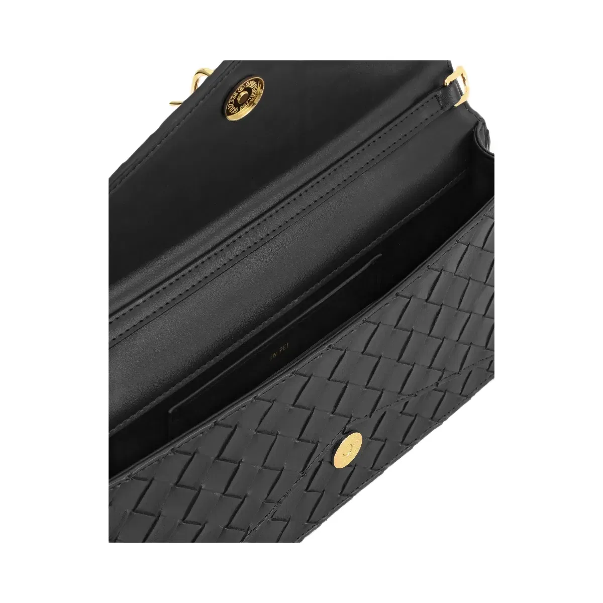 Jw Pei Celeste Woven Textured Envelope Top Handle Bag Black