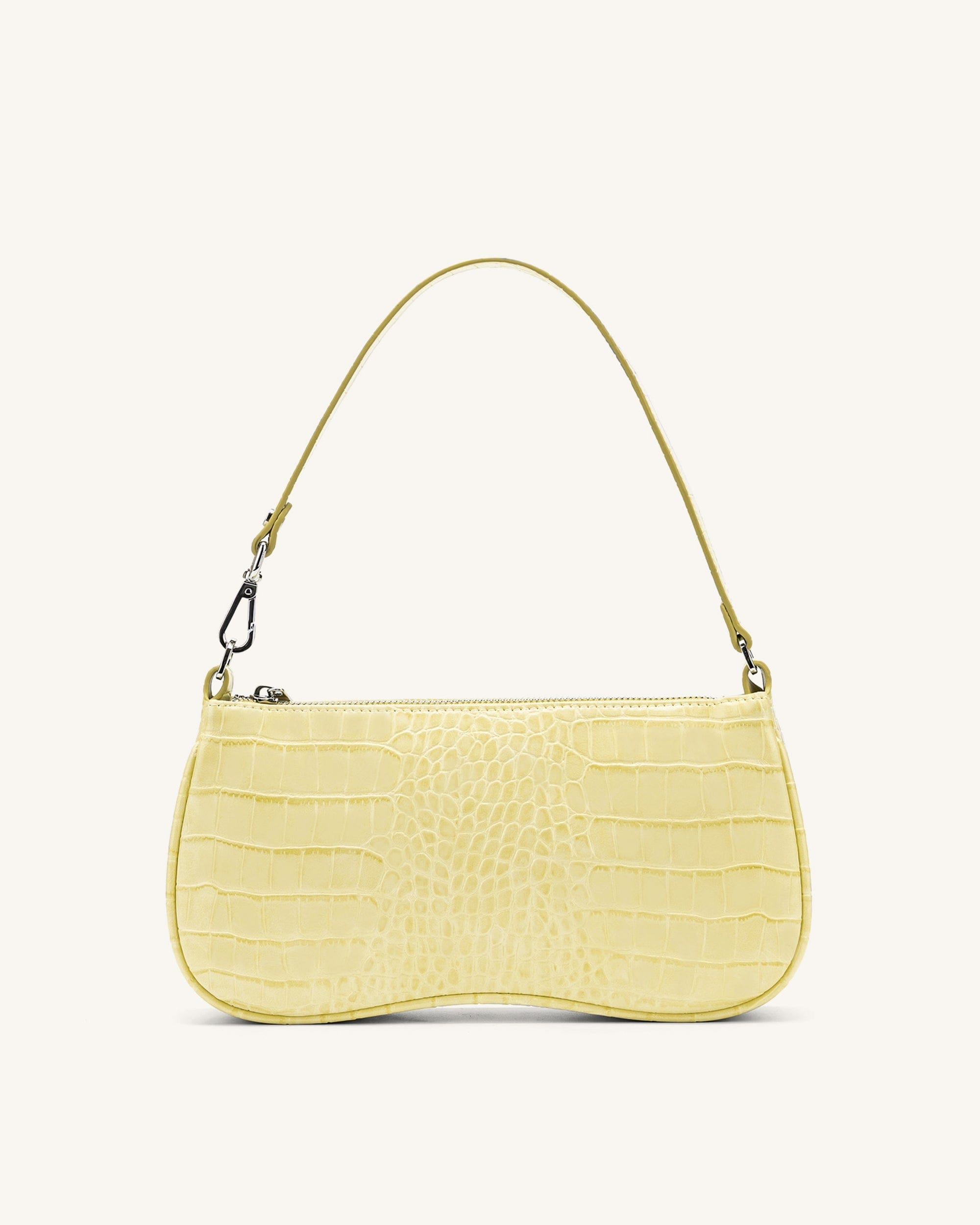 Jw Pei Eva Shoulder Handbag Light Yellow Croc
