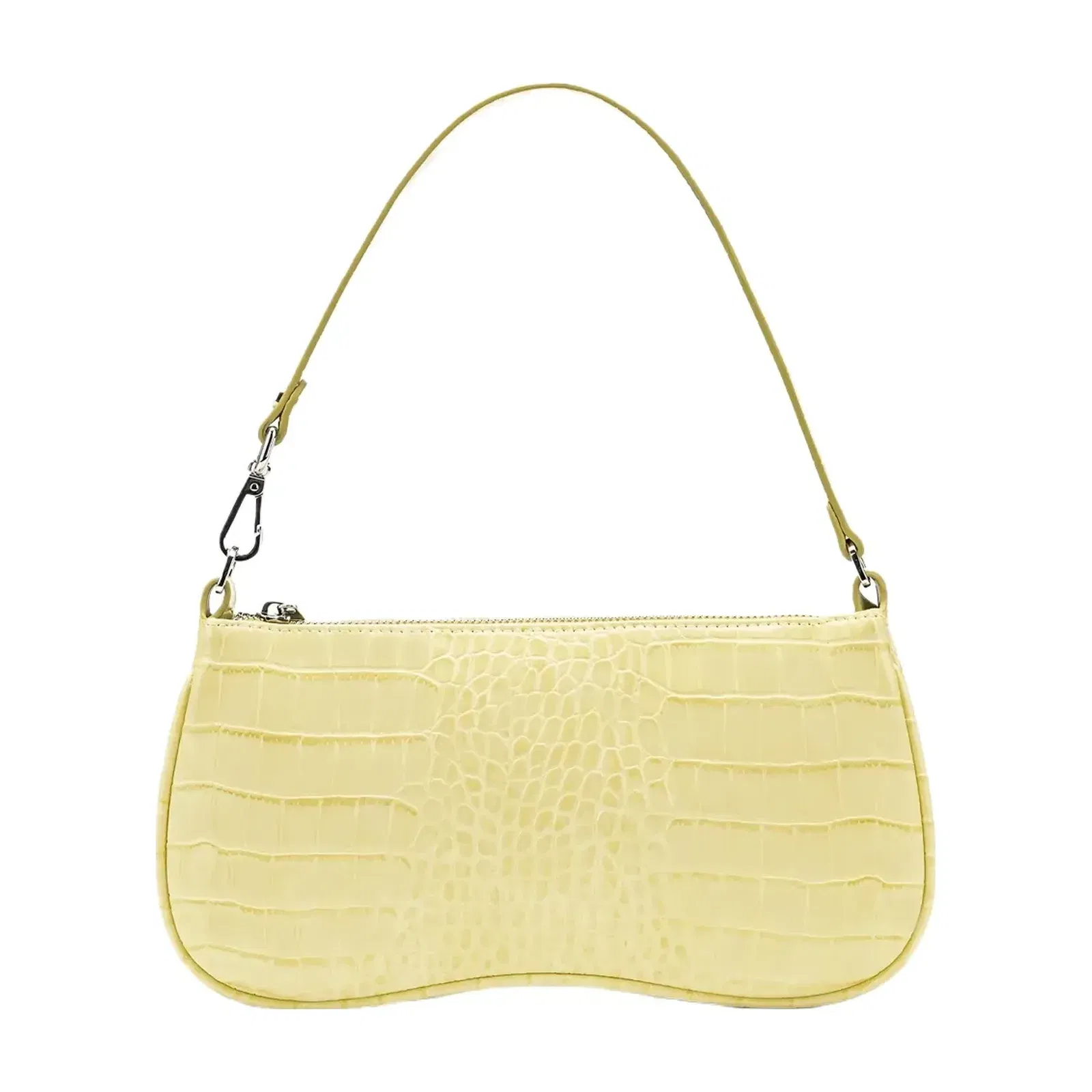 Jw Pei Eva Shoulder Handbag Light Yellow Croc