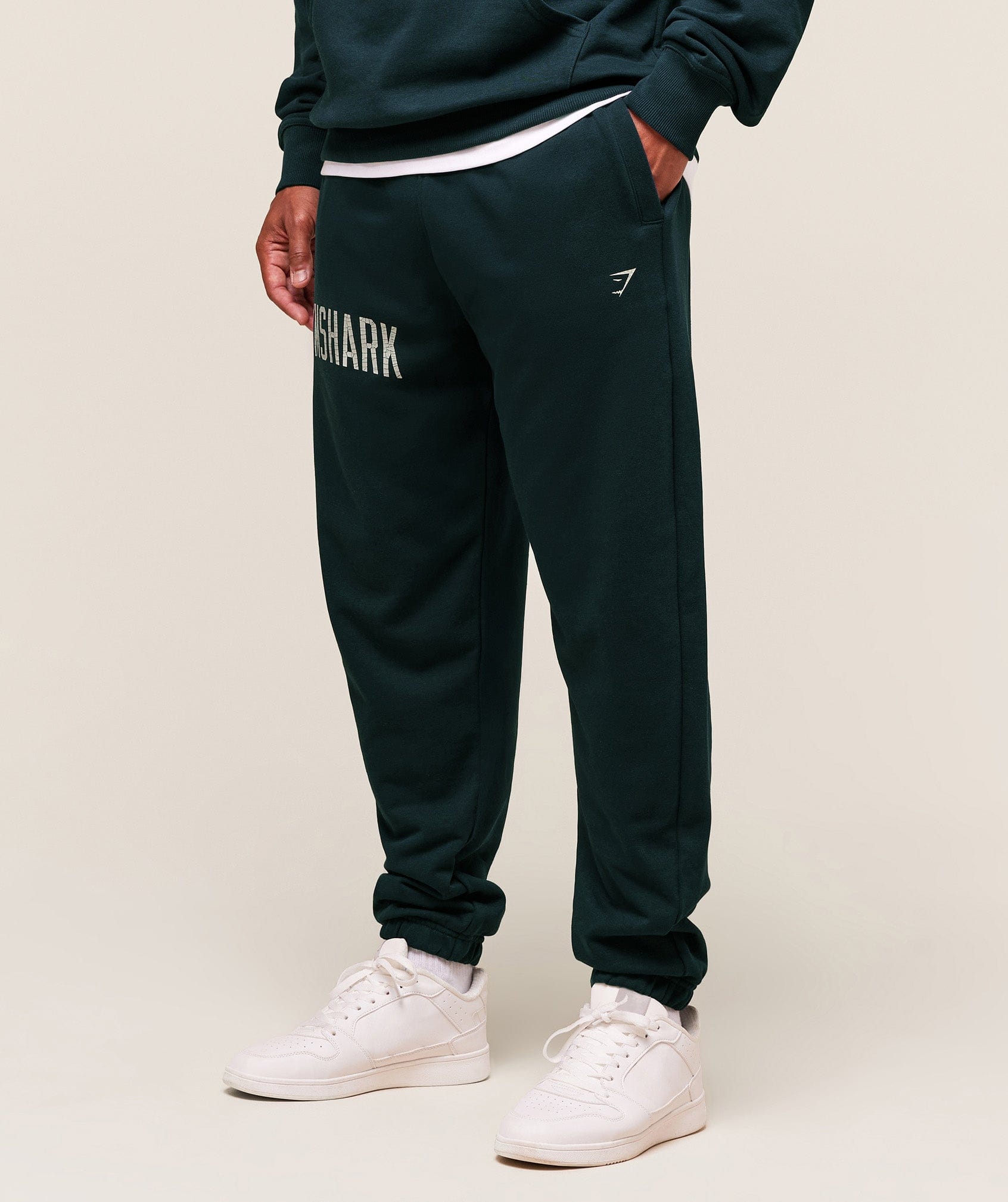 Gymshark Worn Graphic Joggers Black
