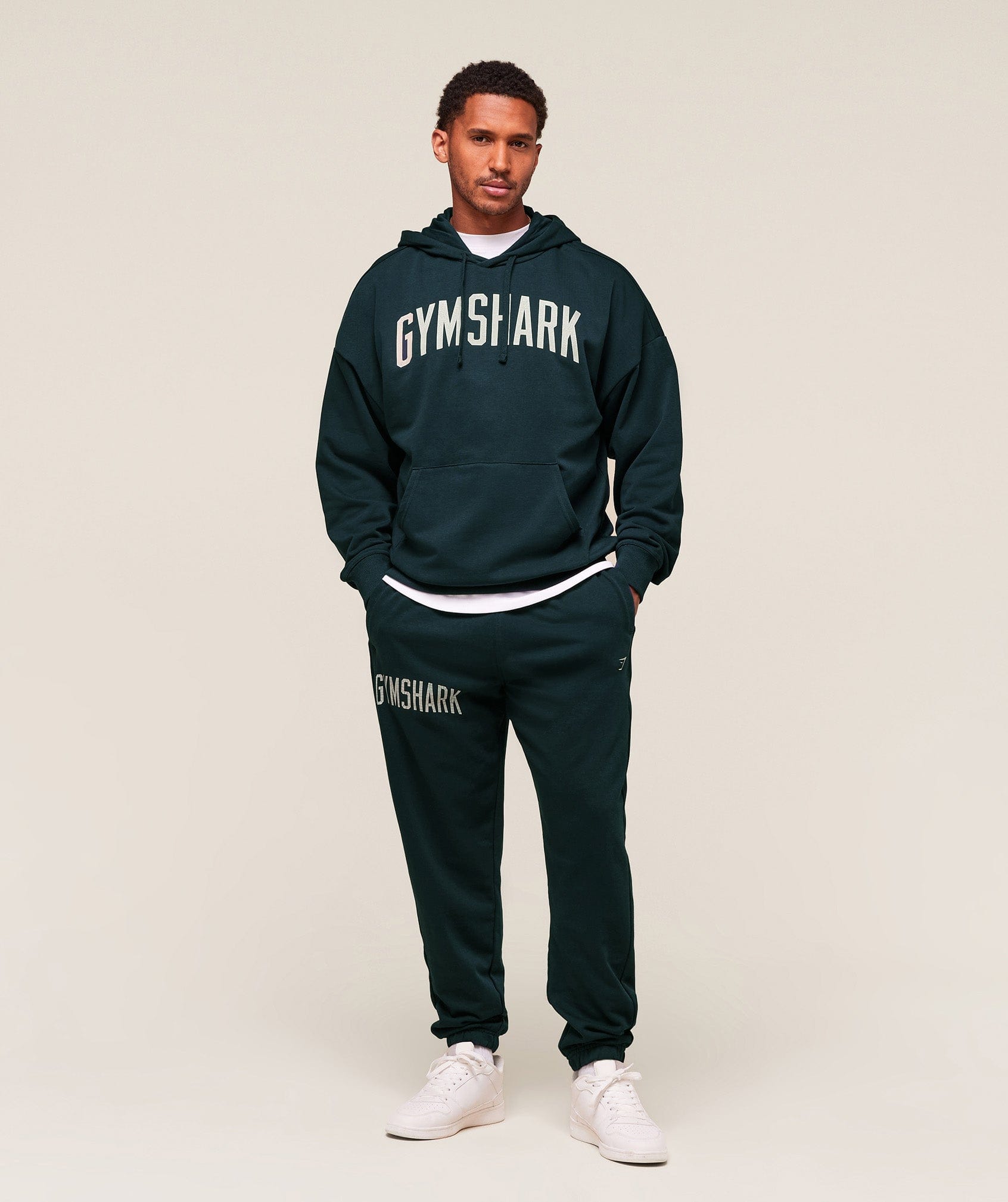 Gymshark Worn Graphic Joggers Black
