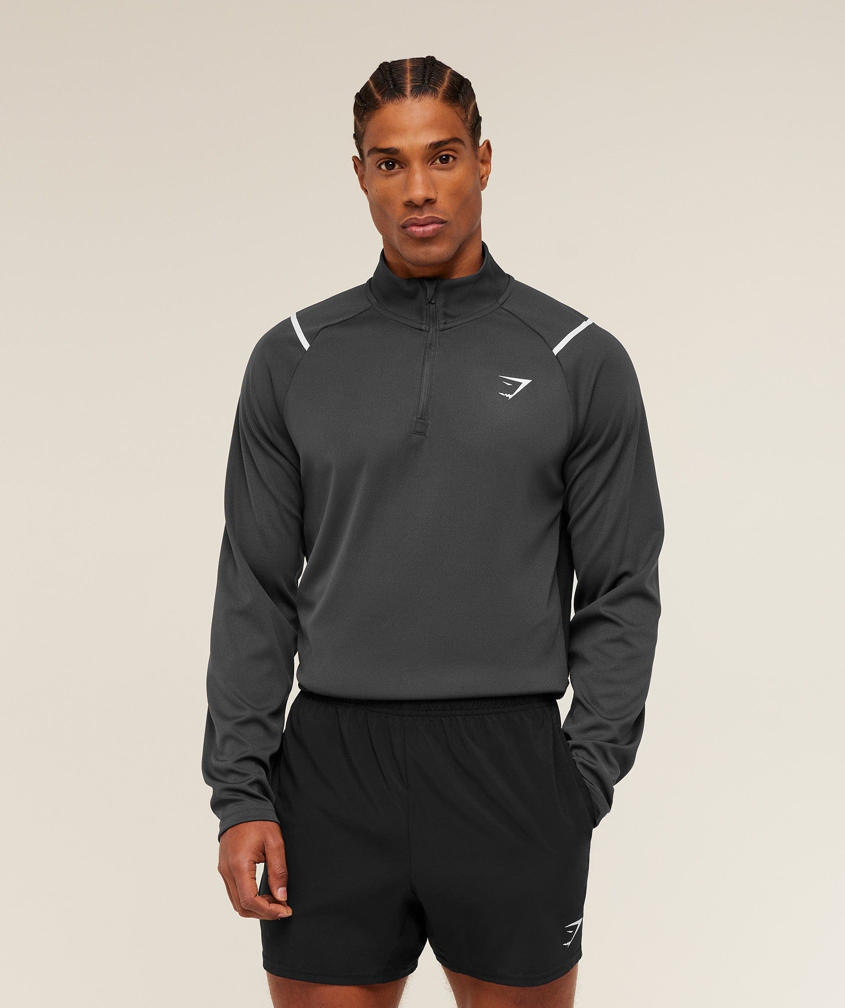 Gymshark Arrival Contrast 1/4 Zip Grey