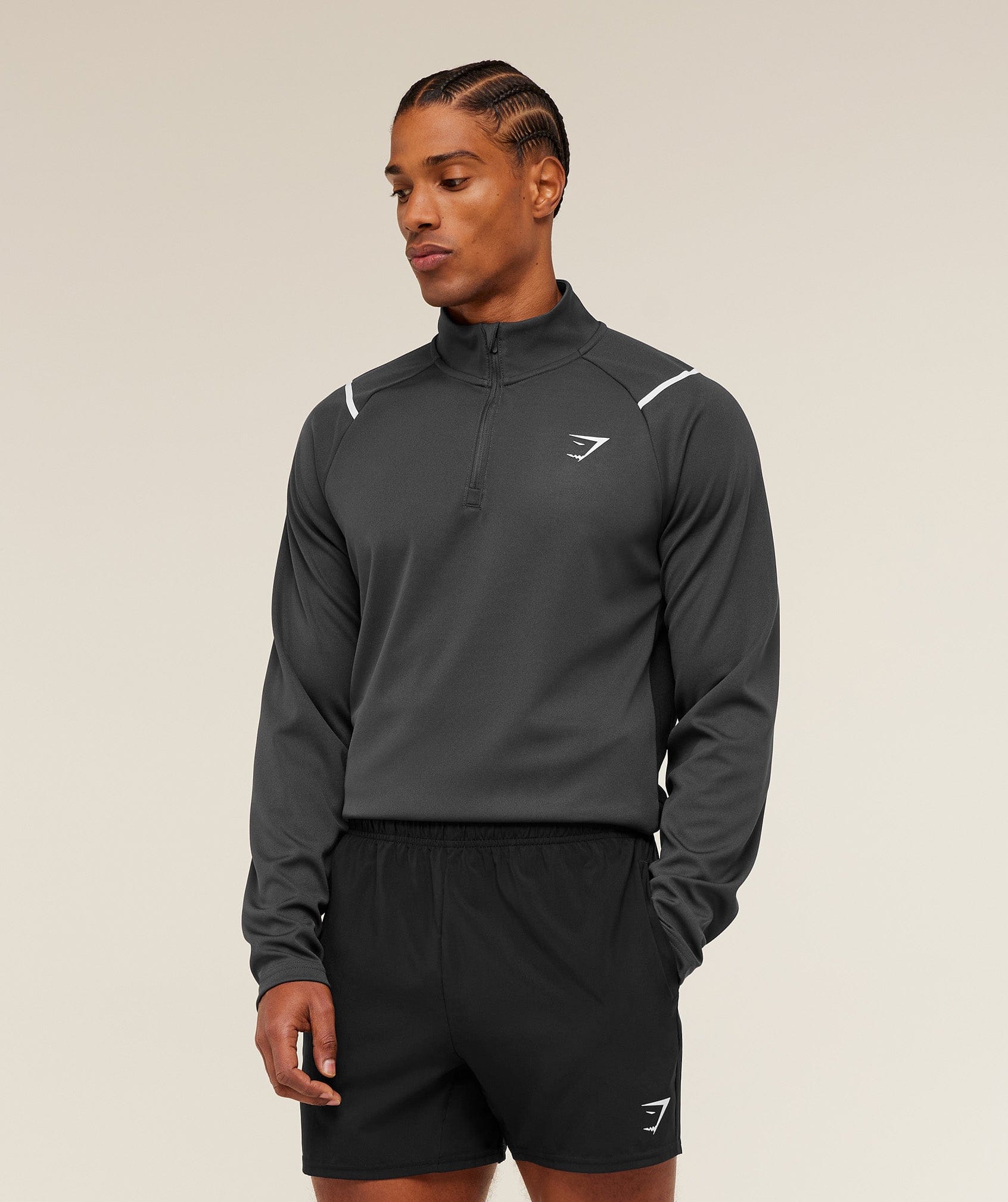 Gymshark Arrival Contrast 1/4 Zip Grey