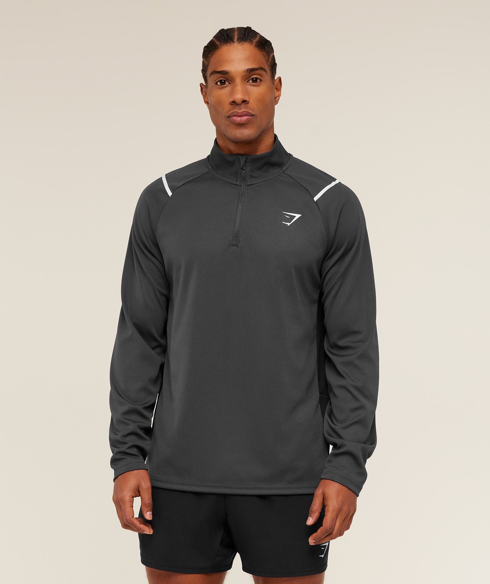 Gymshark Arrival Contrast 1/4 Zip Grey