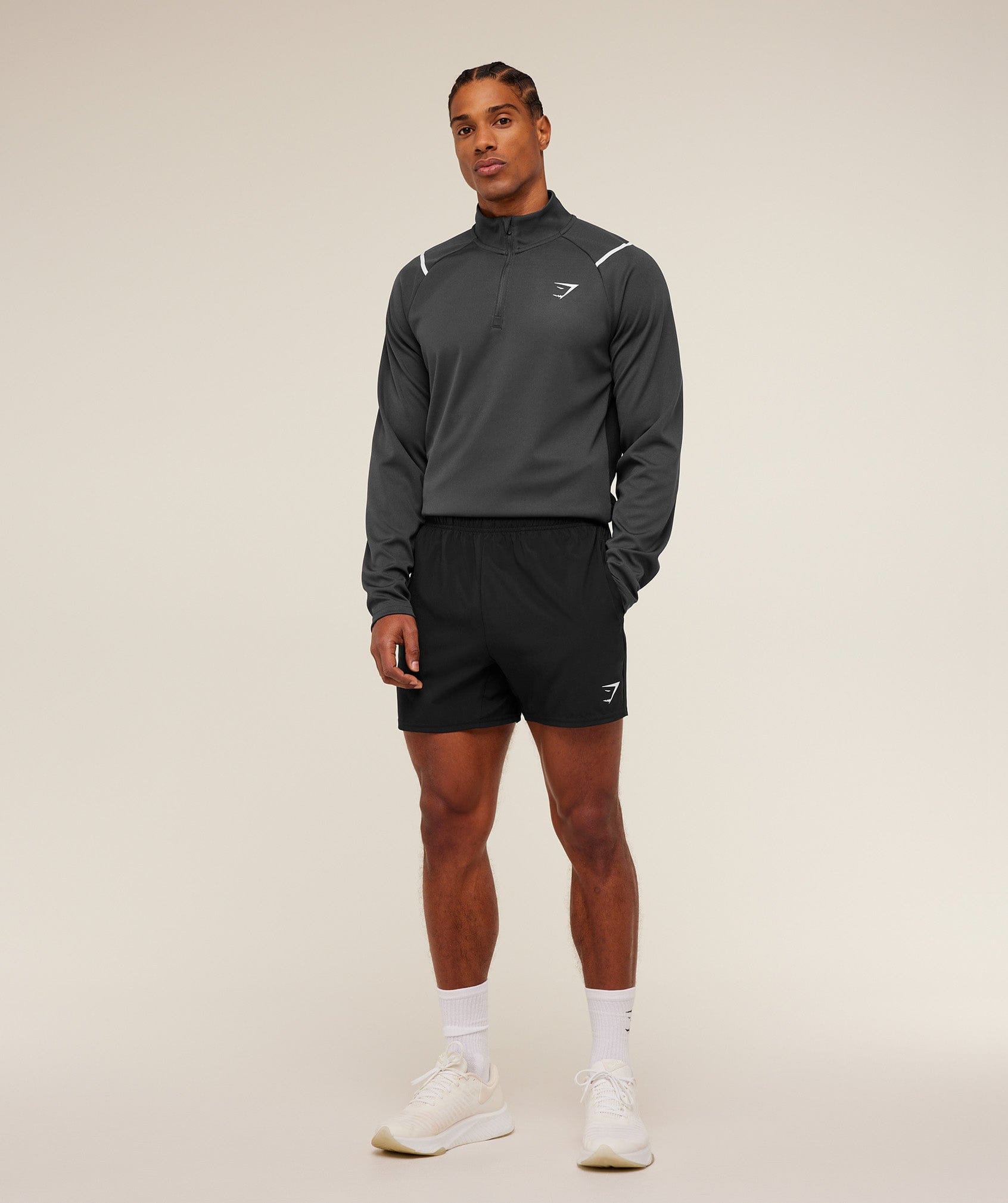 Gymshark Arrival Contrast 1/4 Zip Grey