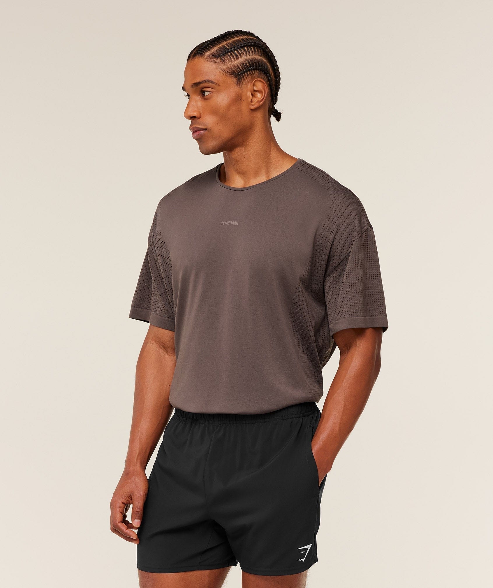 Gymshark Distance Seamless T-Shirt Light Grey
