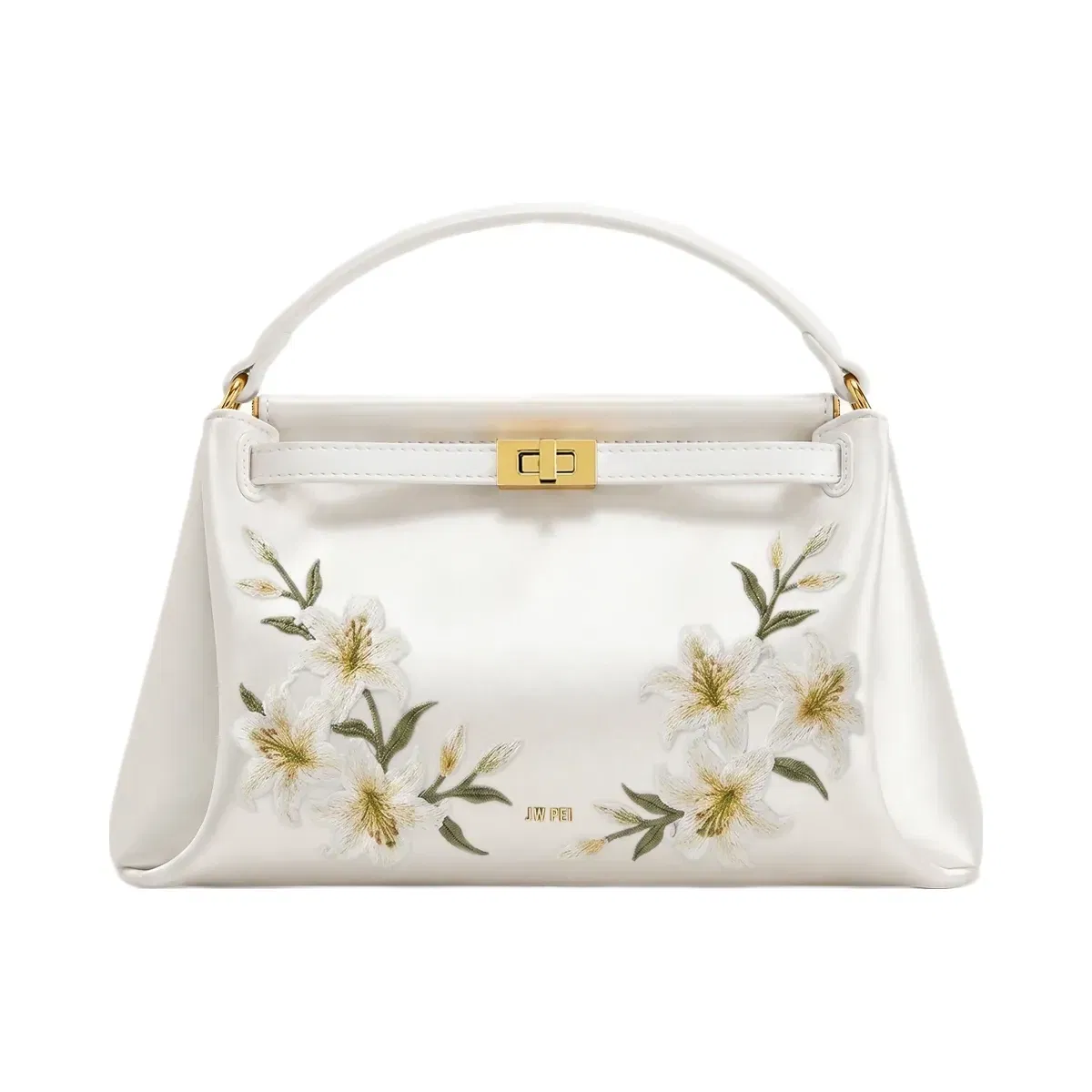 Jw Pei Carmen Lily Embroidery Top Handle Bag Ivory White