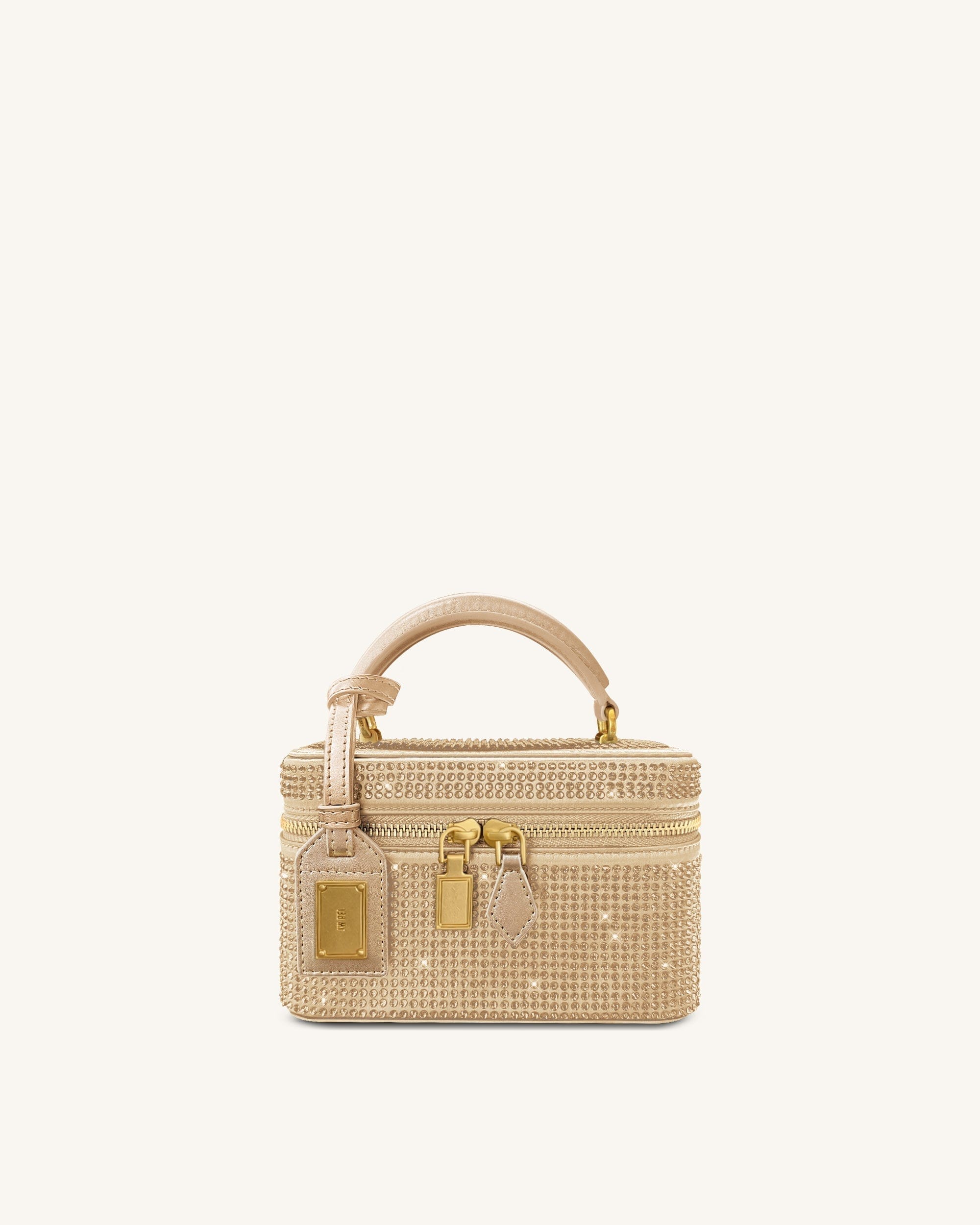 Jw Pei Cleo Artificial Crystal Box Shape Top Handle Bag Champagne
