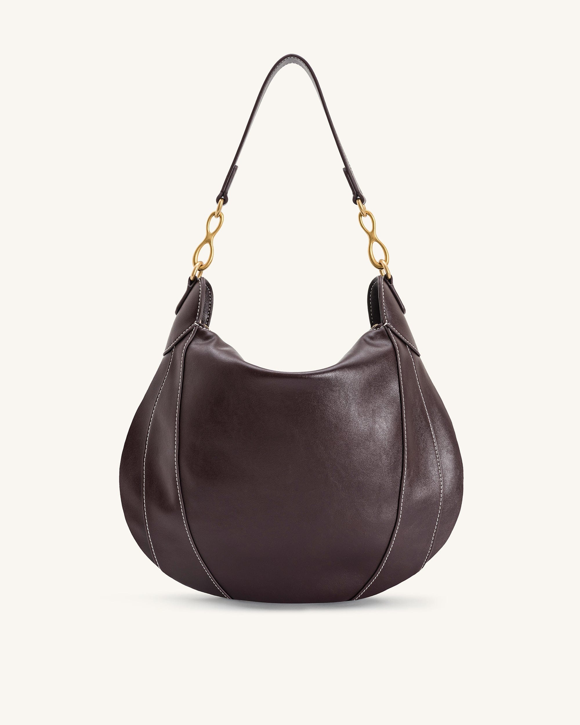 Jw Pei Daria Metal Pendant Embellished Shoulder Bag Dark Brown