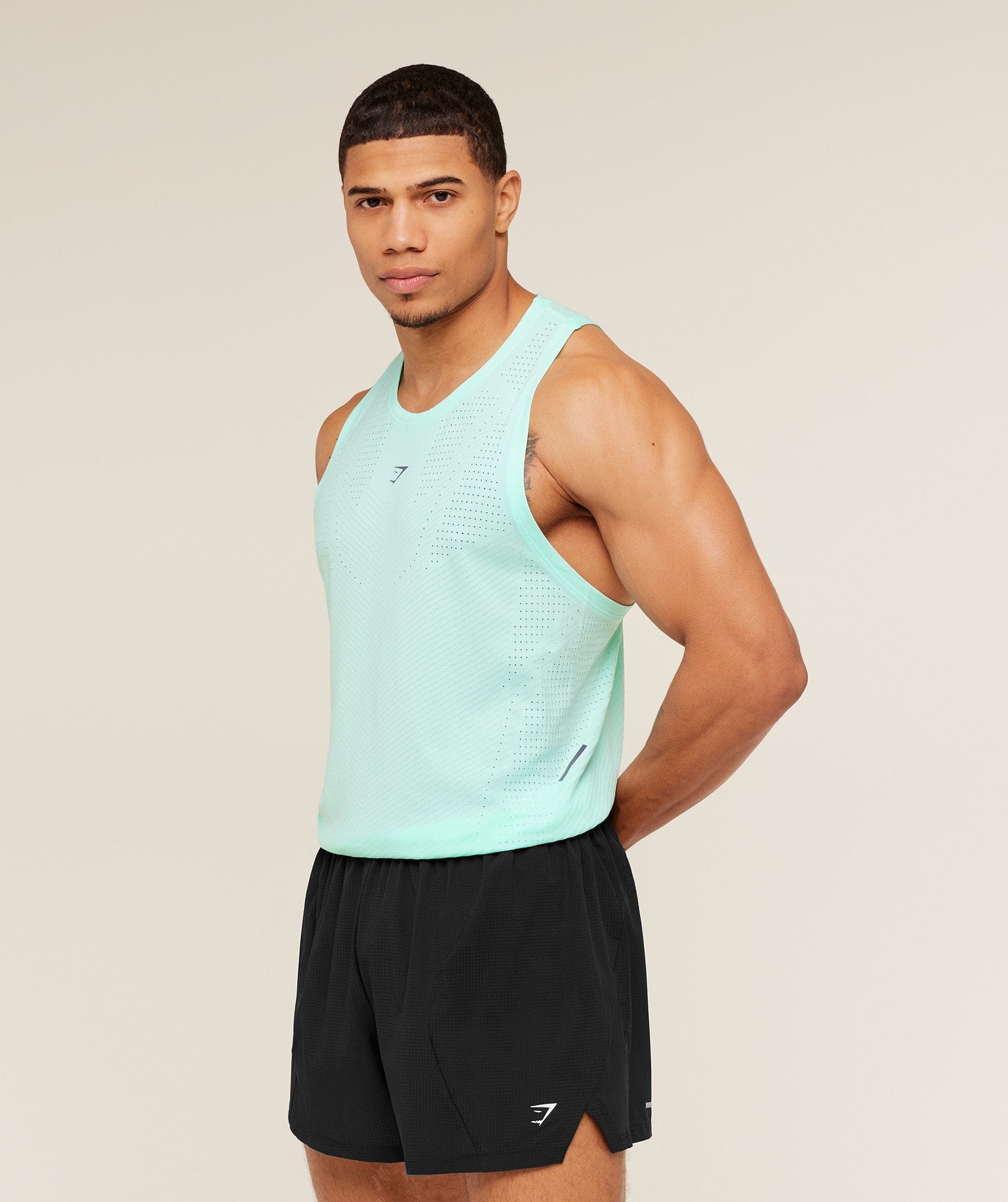 Gymshark Seamless Running Tank Pop Turquoise
