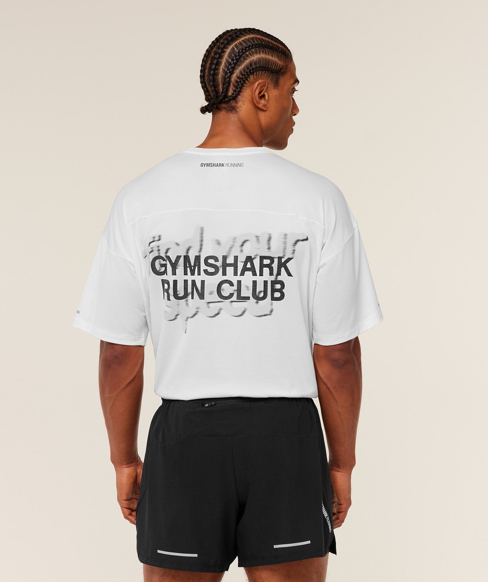 Gymshark Running Graphic T-Shirt Gs White