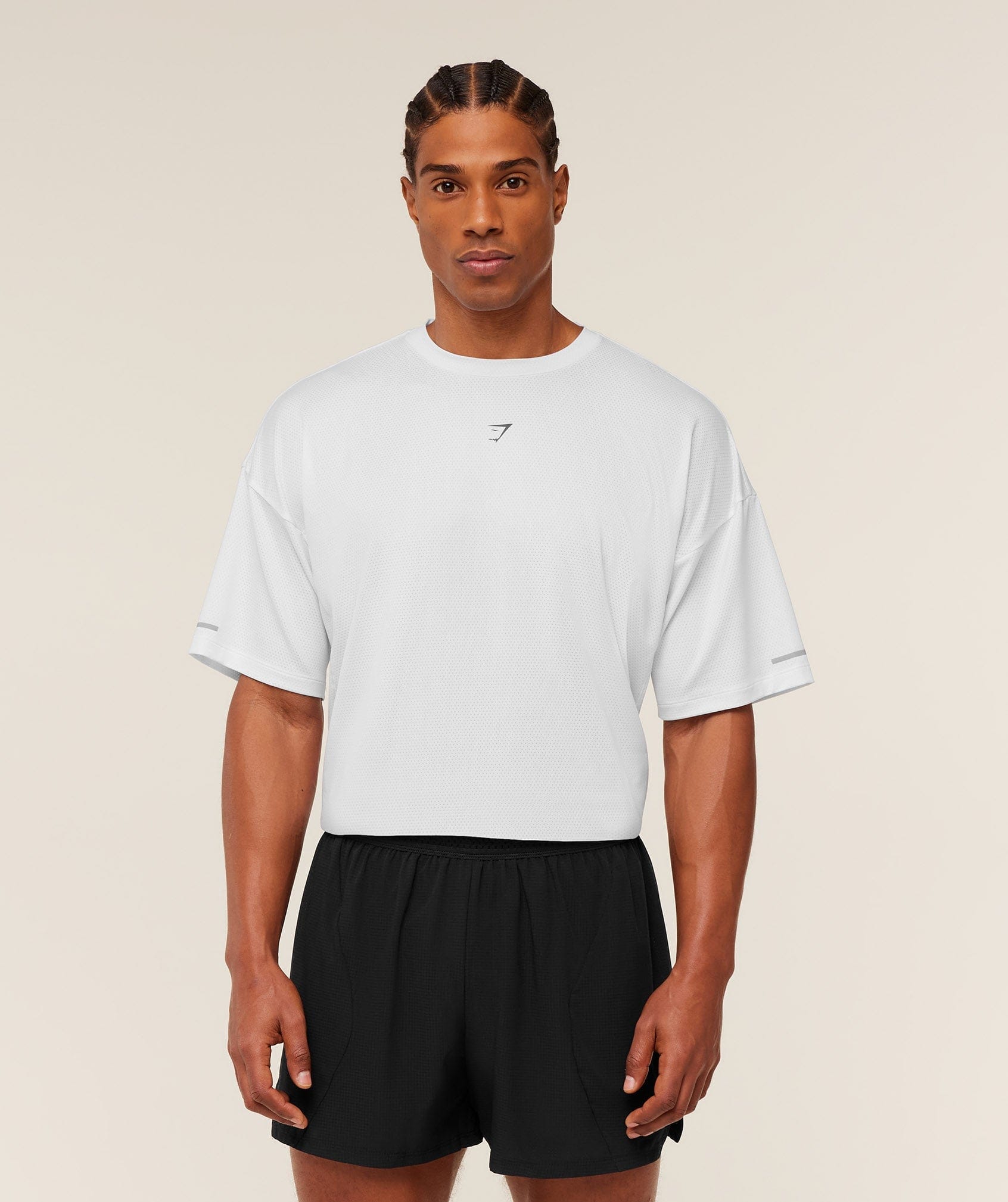 Gymshark Running Graphic T-Shirt Gs White