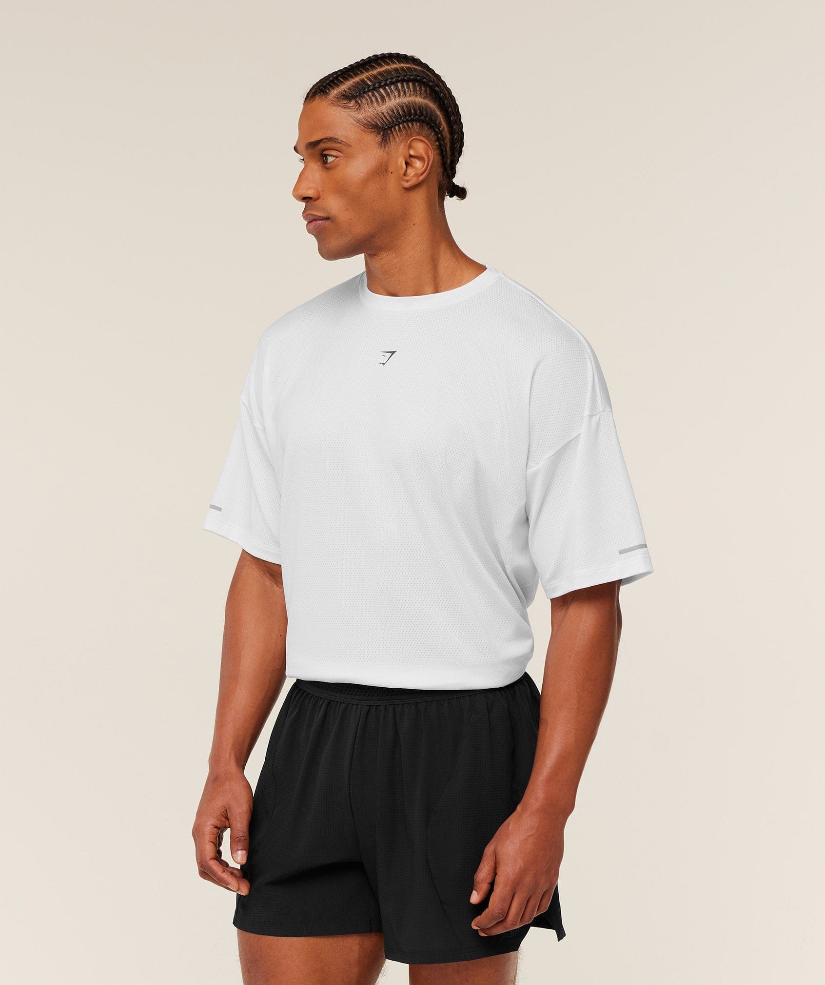 Gymshark Running Graphic T-Shirt Gs White
