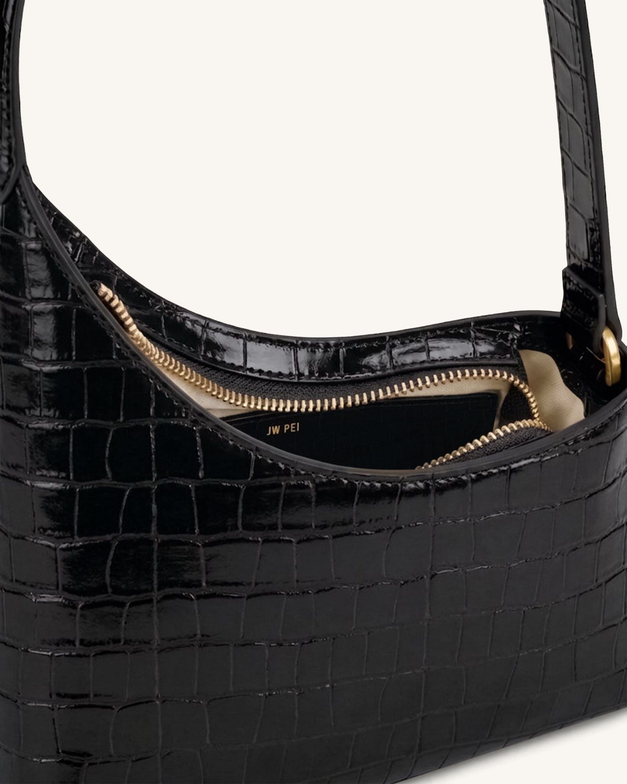 Jw Pei Lyra Shoulder Bag Black Croc