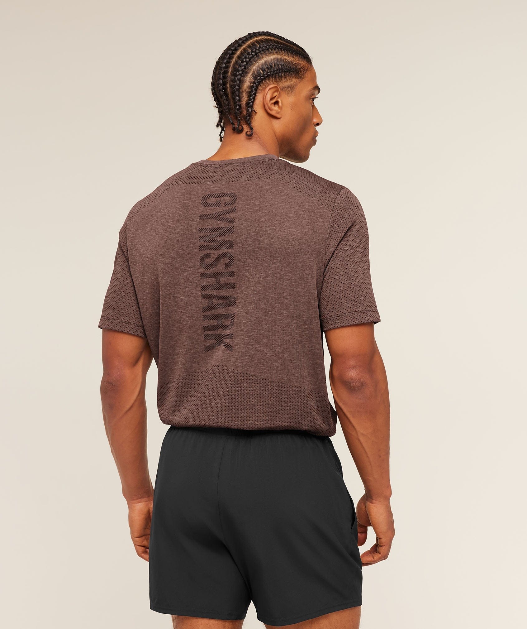Gymshark Lightweight Seamless T-Shirt Soft Brown