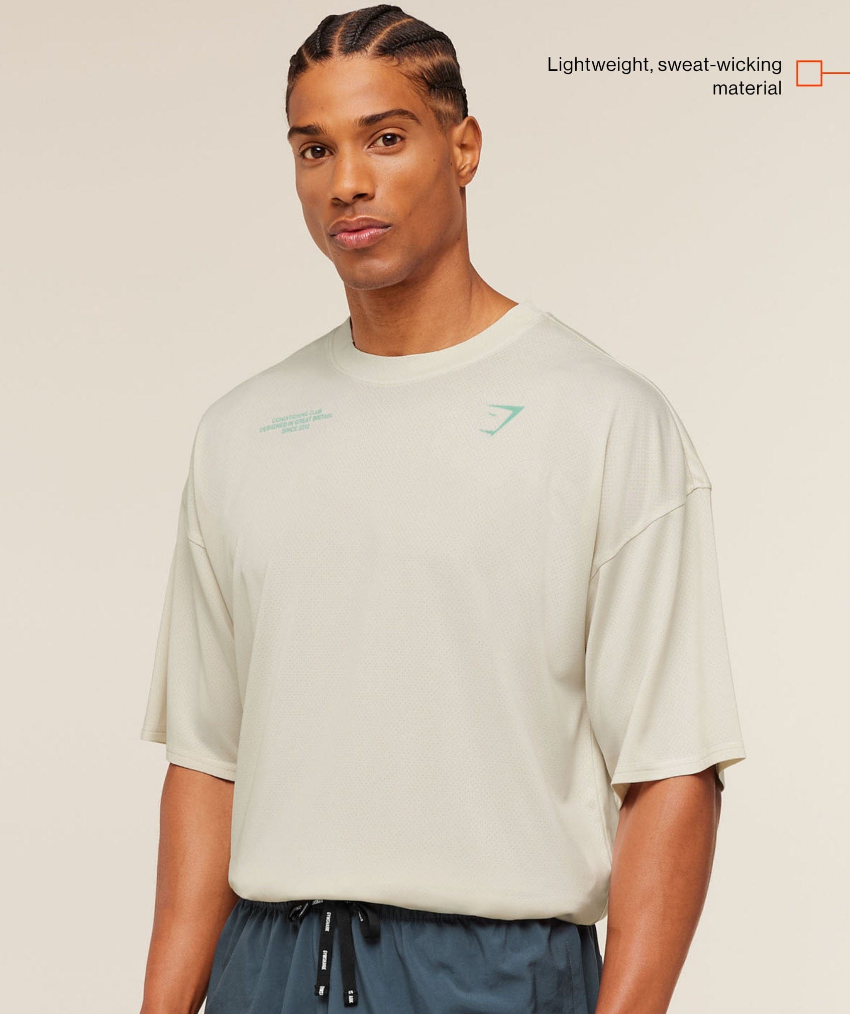 Gymshark Conditioning Club Washed T-Shirt Soft White