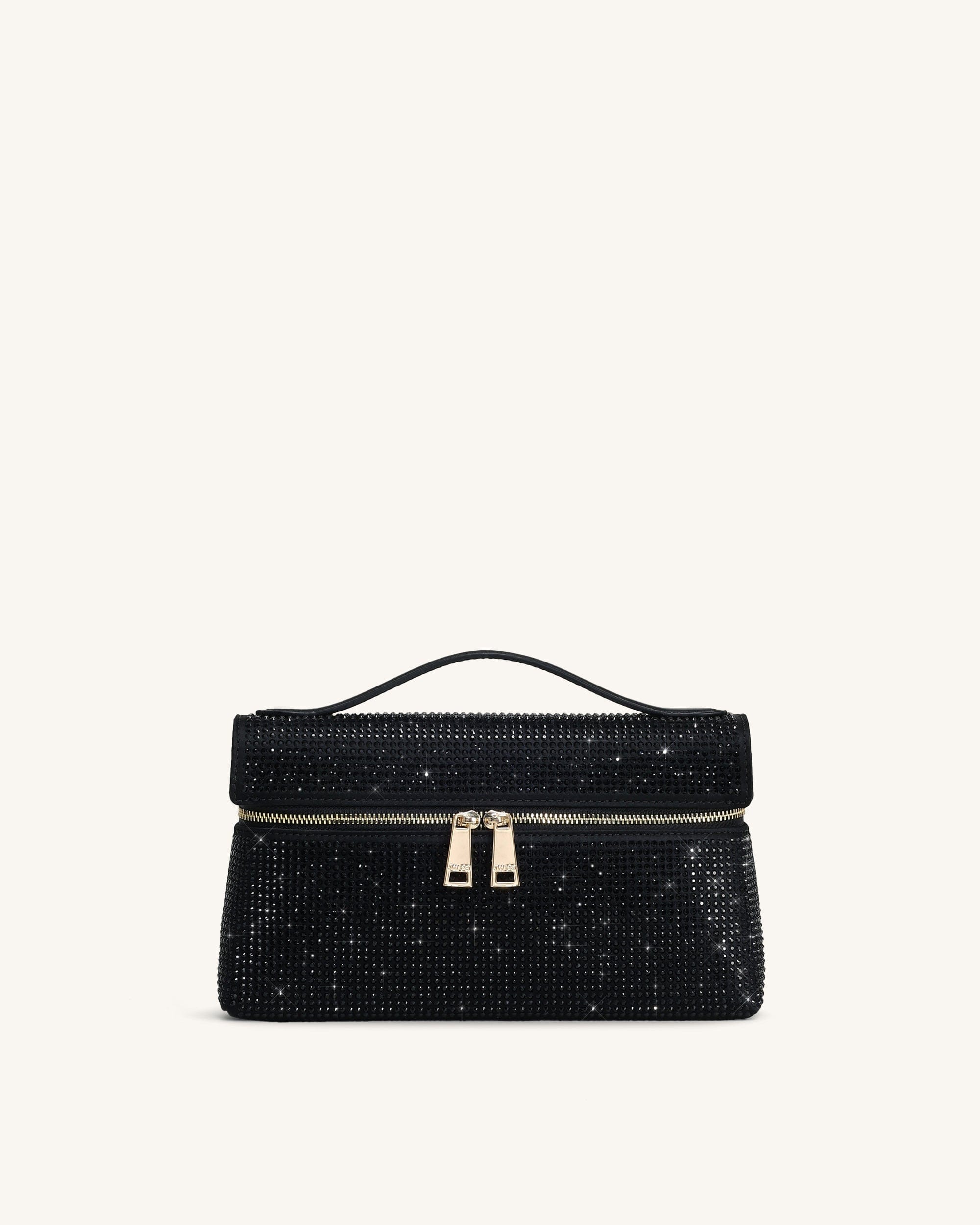 Jw Pei Thea Artificial Crystal Top Handle Bag Black
