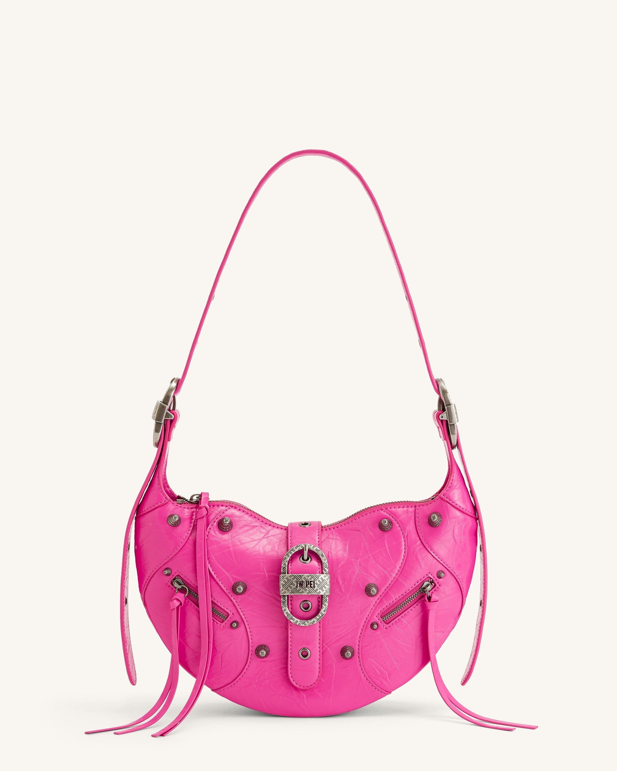 Jw Pei Tessa Crushed Shoulder Bag Bright Pink
