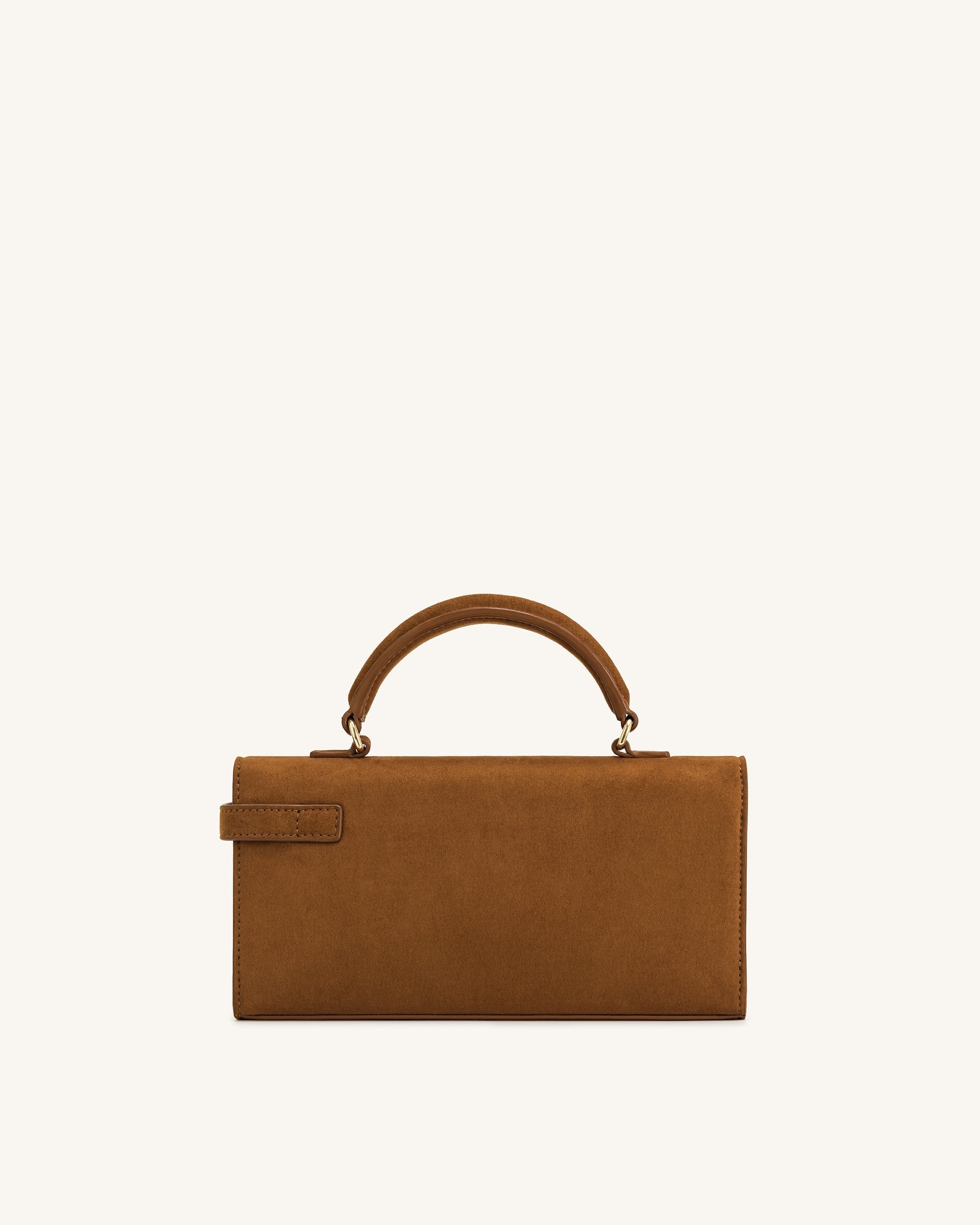 Jw Pei Keyla Faux Suede Top Handle Bag Brown