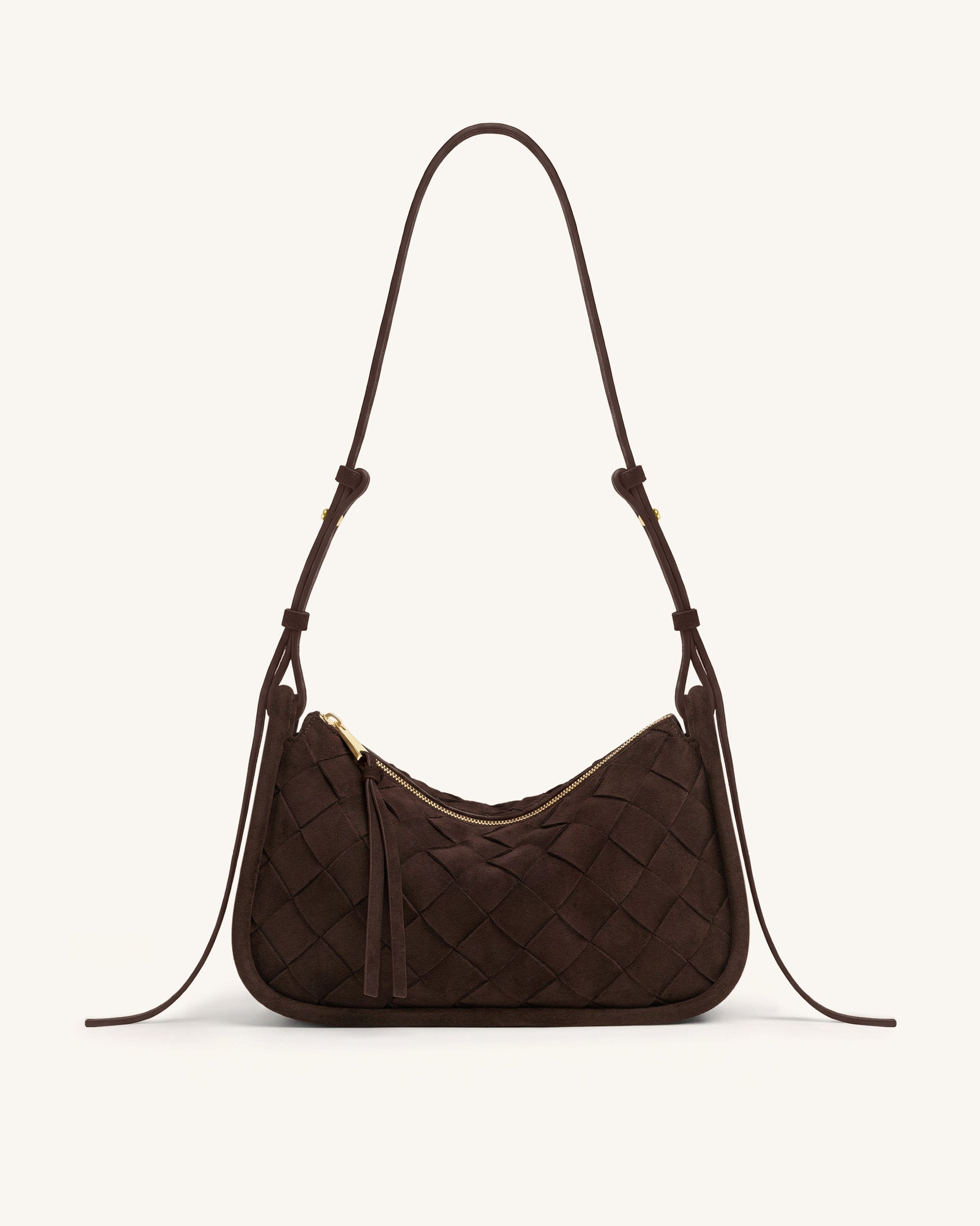 Jw Pei Zirelle Woven Faux Suede Hobo Bag Brown