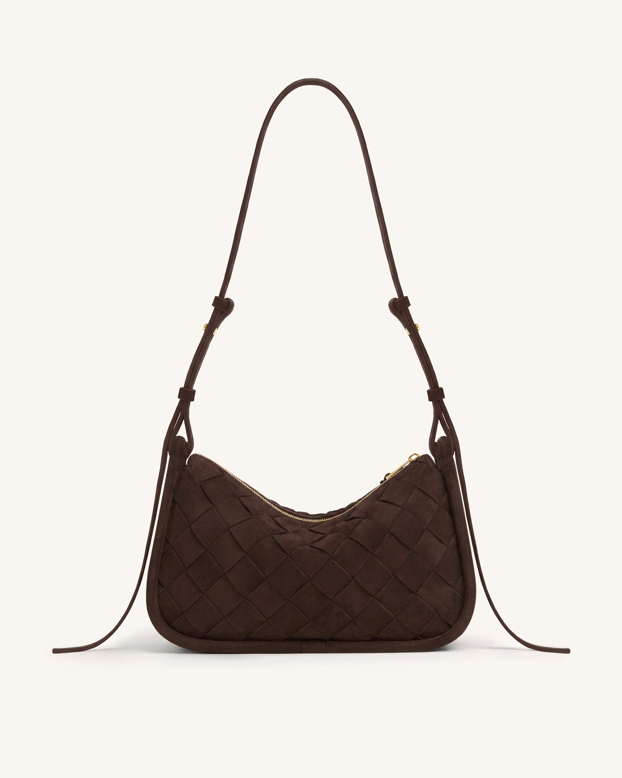 Jw Pei Zirelle Woven Faux Suede Hobo Bag Brown